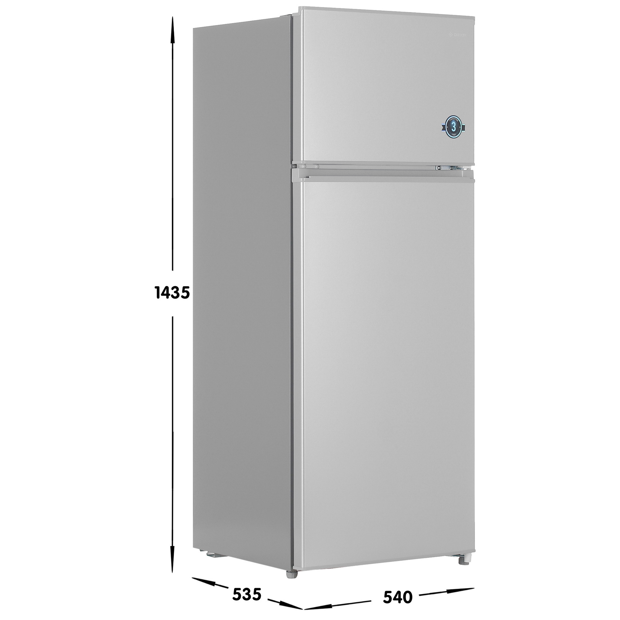 4864776 Холодильник с морозильником   DEXP RF-TD210NMA/W серебристый STDN-0019878 - Вид №6