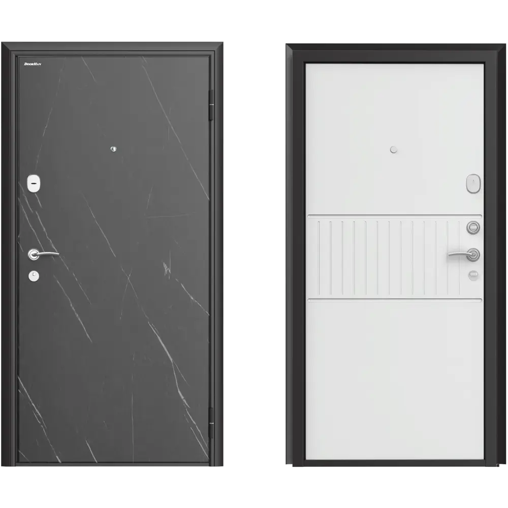 Дверь входная металлическая Премиум New 88x205 см правая силк милк DOORHAN STLM-2098540