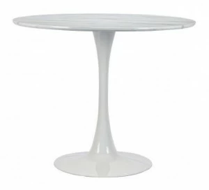 Обеденный стол круглый 90 см белый мрамор Tulip BRADEX HOME  00-3974032 Белый