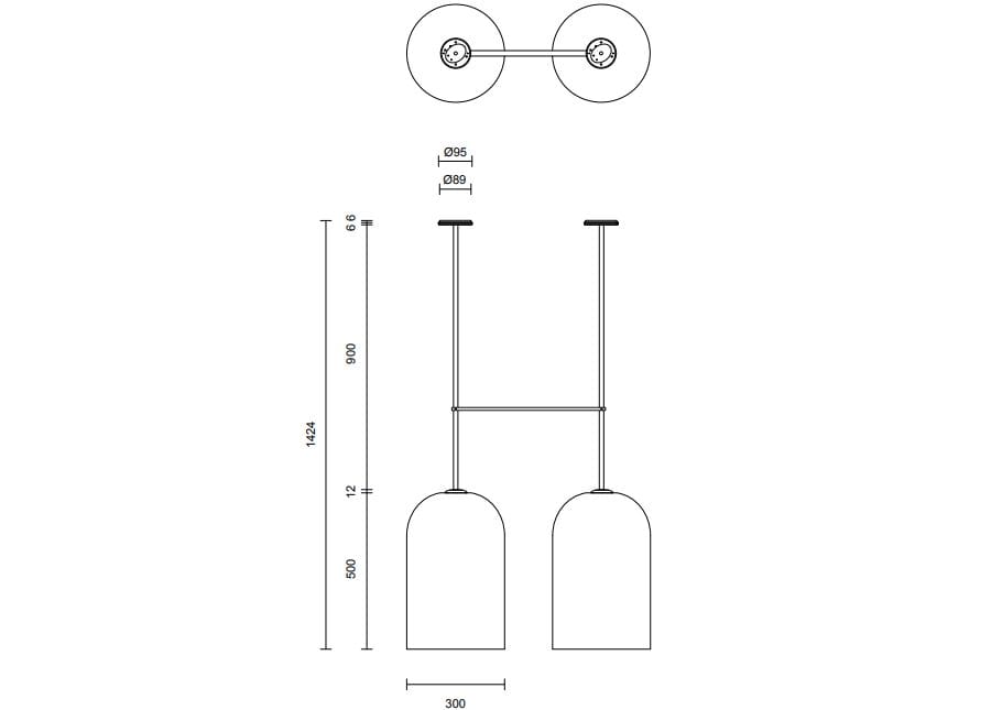 Подвесной светильник из стали и стекла Articolo Studios Lumi ARCH-00042601 - Вид №6