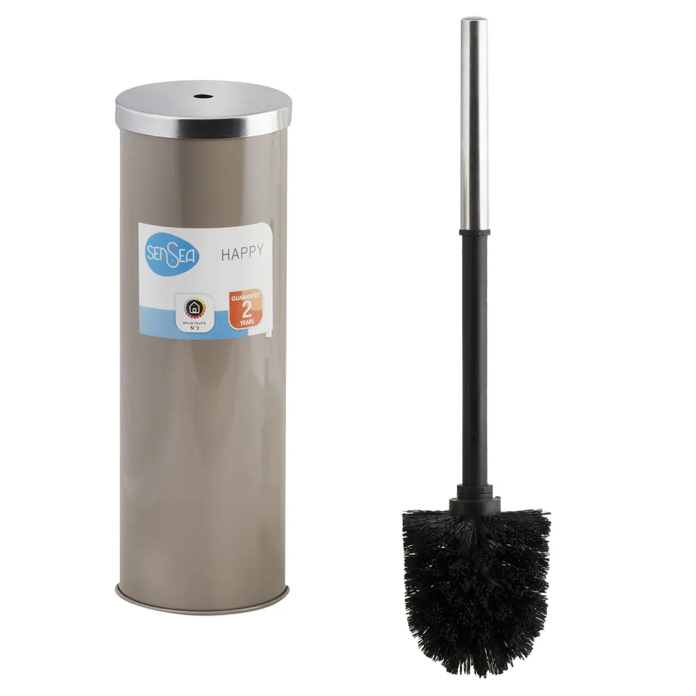 Ершик для унитаза напольный Sensea Happy металл цвет коричневый STLM-2200783 - Вид №1