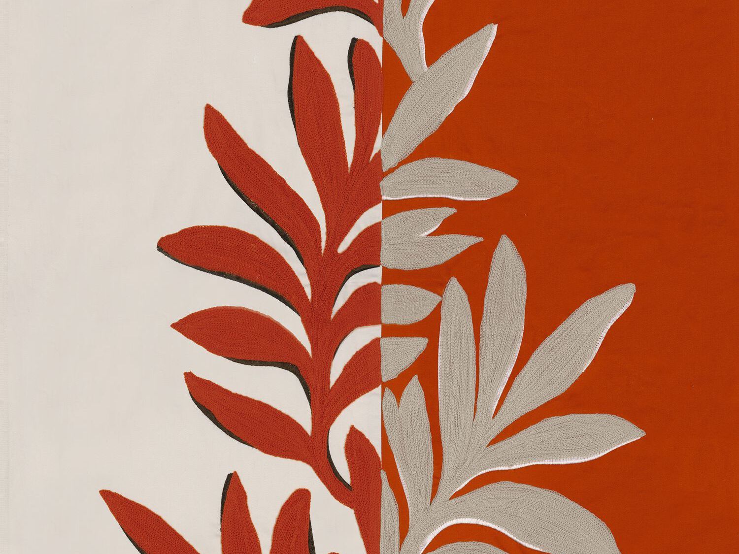 Хлопчатобумажная ткань с вышивкой Casamance Defile ARCH-00030612