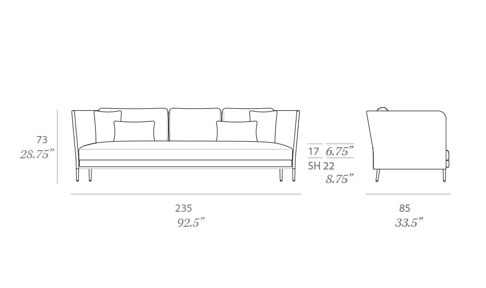 Тканевый мягкий садовый диван EXPORMIM Käbu ARCH-00043610 - Вид №3