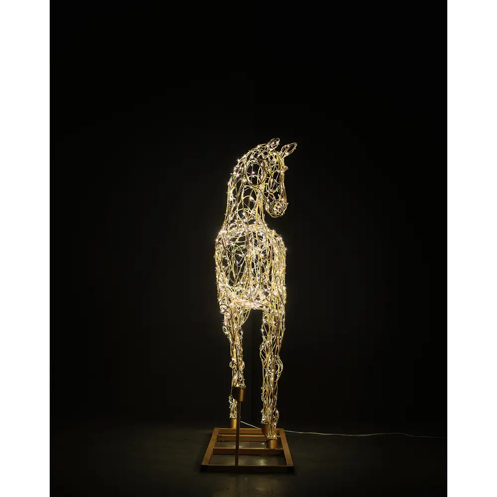 Электрическая светящиеся фигура Конь королевский 400 LED 160x180x40 см теплый белый свет 86164080 STLM-2169566 LUMINE AJUR  - Вид №1