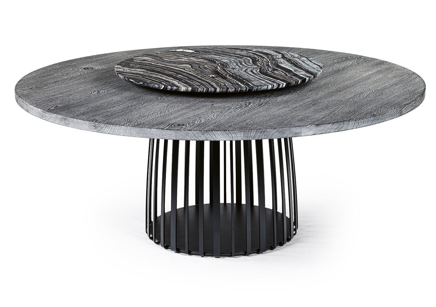 Круглый обеденный стол из массива дерева с Lazy Susan JANUA BC 07 BASKET ARCH-00077084 - Вид №13