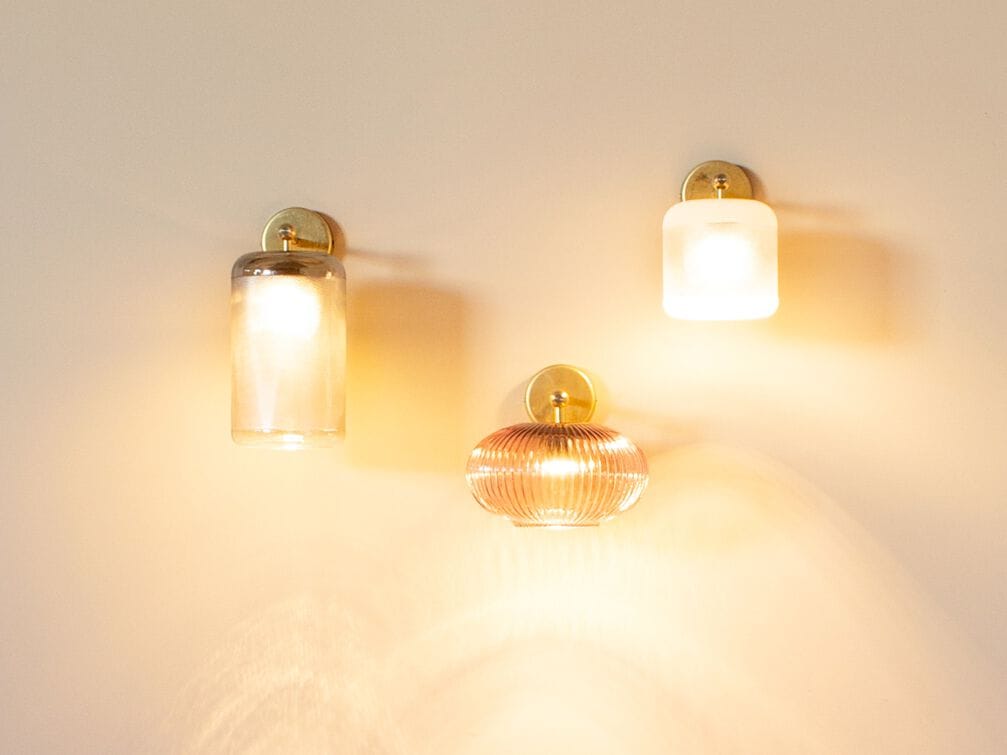 Светодиодный настенный светильник из латуни и стекла Renzo Serafini свет внутри ARCH-00109284