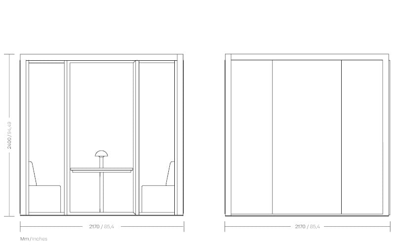 Акустическая офисная кабина со встроенным освещением Kettal Телефонная будка ARCH-00072883 - Вид №8