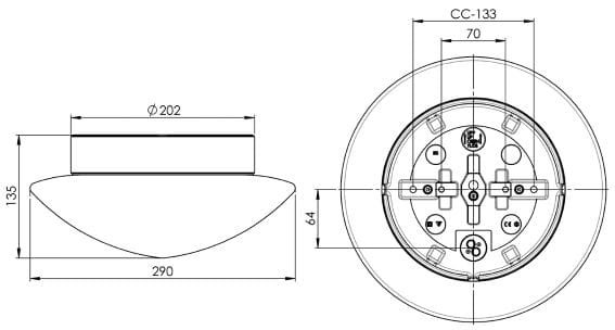 Потолочный светильник / Настенный светильник из опалового стекла Ifö Electric Contrast ARCH-00141447 - Вид №2