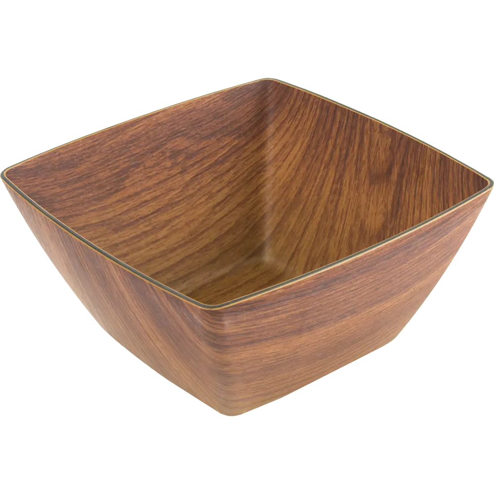 Салатник квадратный 19.5x19.5x9.5 см пластик коричневый EVELIN STLM-2072996