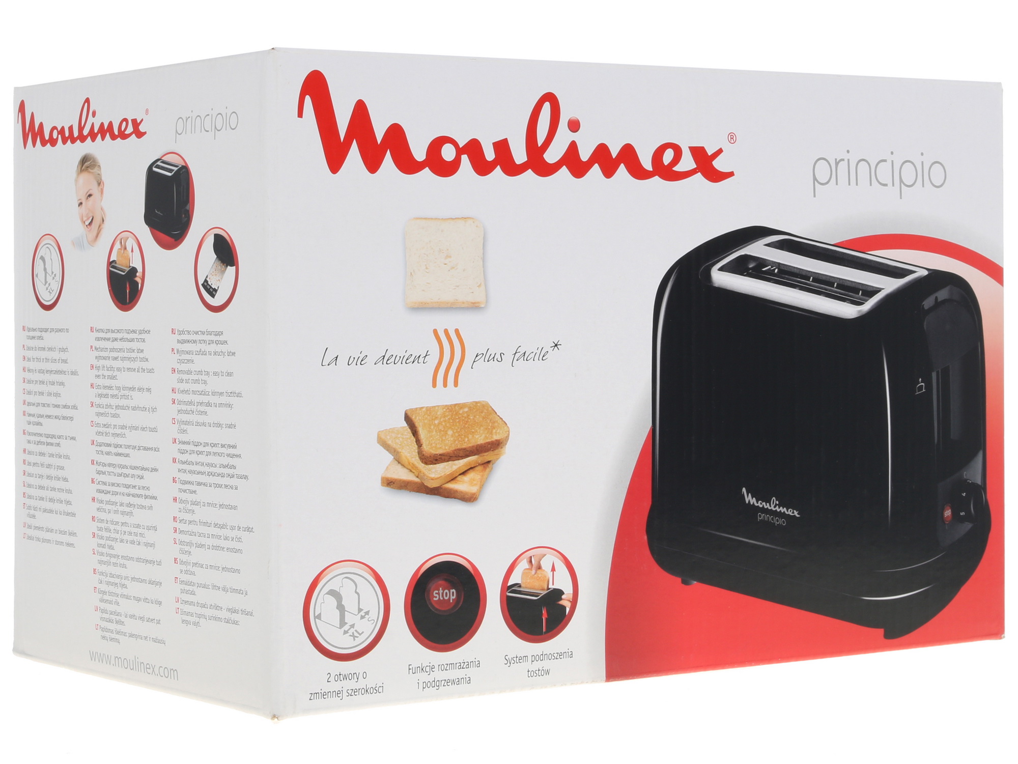 1193438 Тостер Moulinex Principio LT160830 черный STDN-0104073 - Вид №7