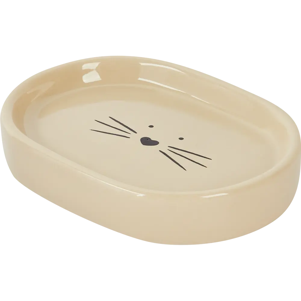 Мыльница Vidage Барсик керамика цвет бежевый STLM-2073969