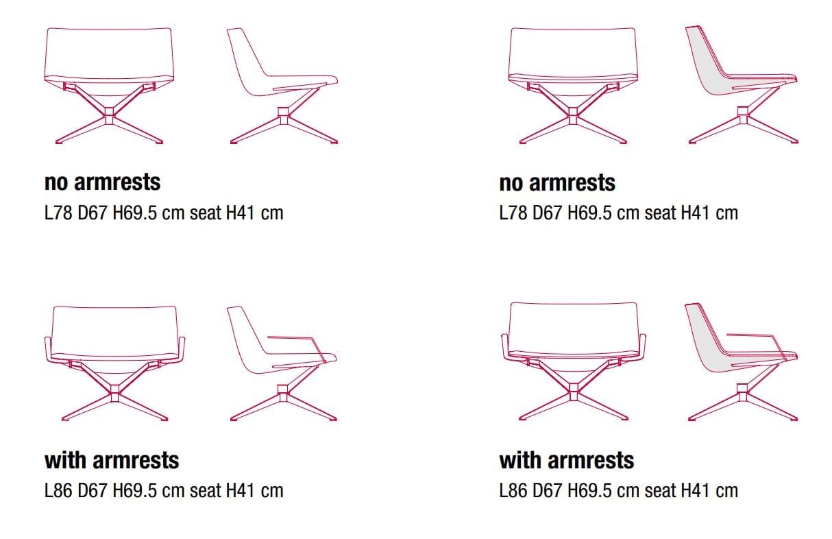 Кресло из ткани MDF Italia ARCH-00071241 - Вид №3