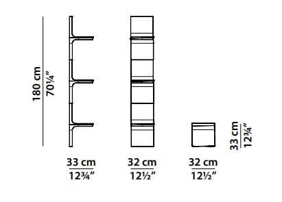 Бетонный модульный книжный шкаф Baxter HUGO ARCH-00145469 - Вид №7