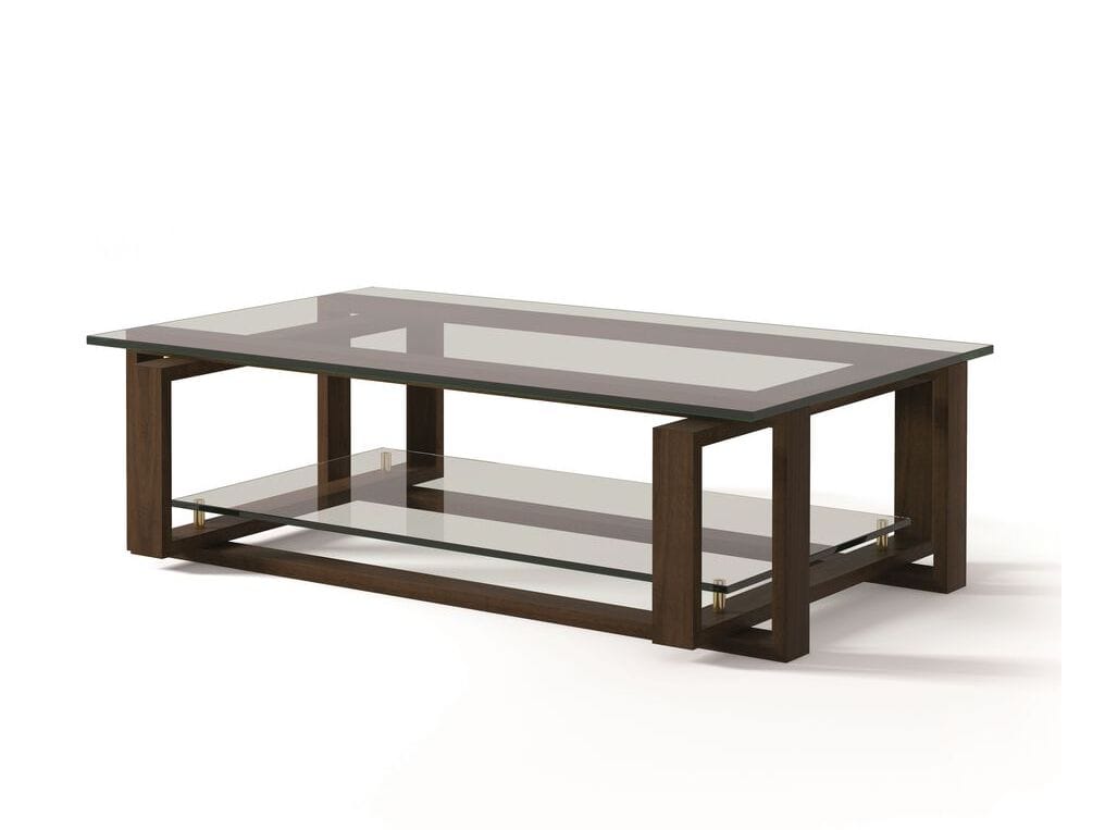 Низкий прямоугольный стеклянный журнальный столик Hurtado Evolution ARCH-00046846
