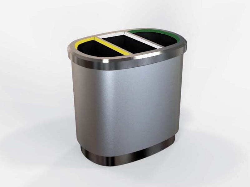 Оцинкованная стальная мусорная корзина для мусора Viscio Urban Design Эол ARCH-00051471 - Вид №1