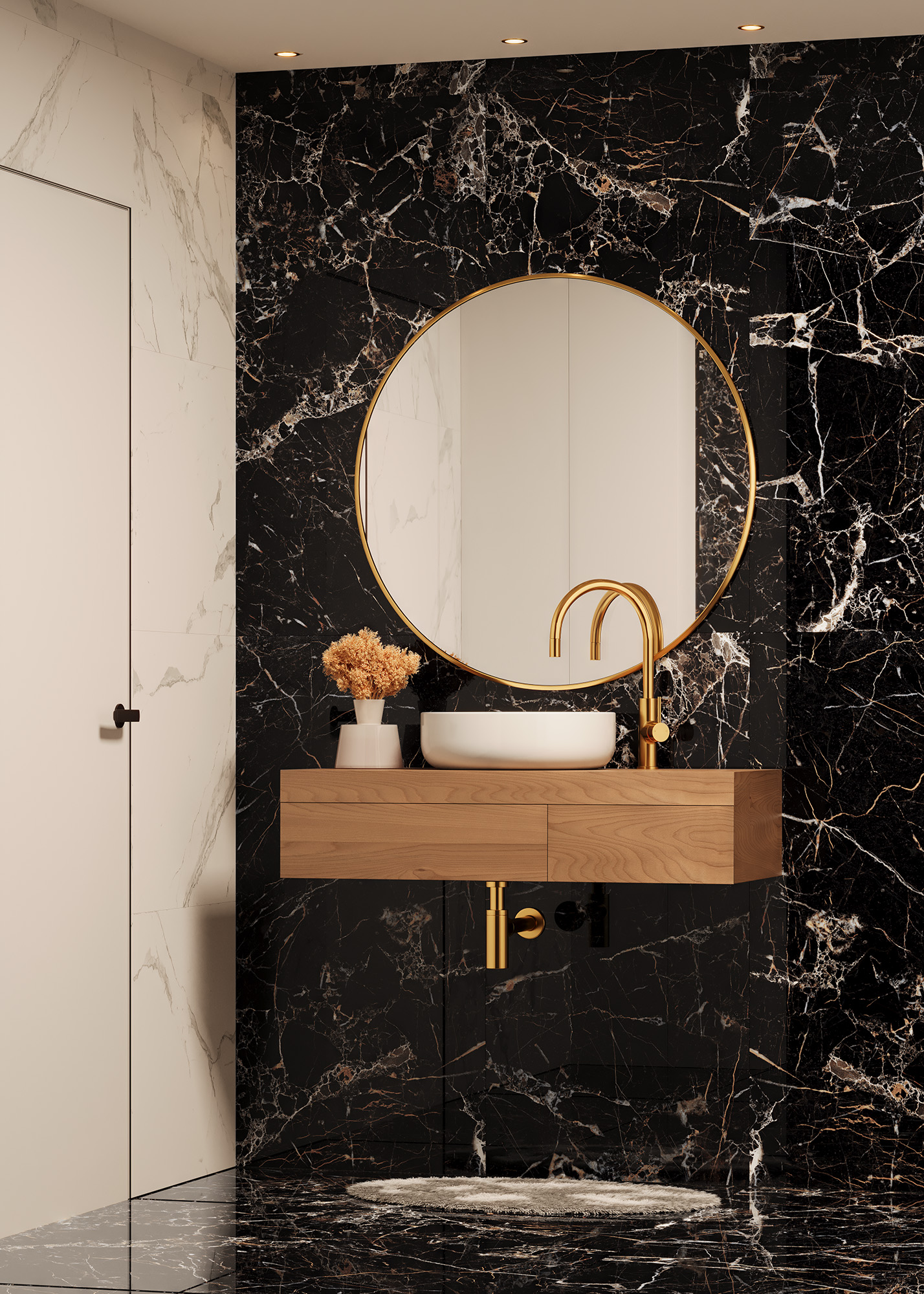 Керамогранит TORINO BLACK 60х120 Arcadia Ceramica HG2007-A STLM-1394656 89396422 High Gloss - Вид №3