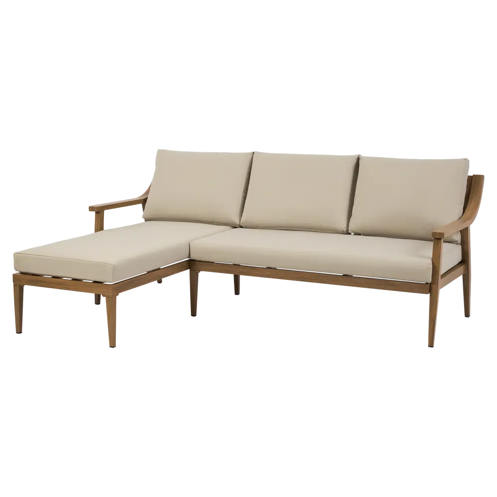 Набор садовой мебели для отдыха с подушками BEGINIA Komito Алюминий Стол, диван Бежевый; Коричневый STLM-2043319 - Вид №7