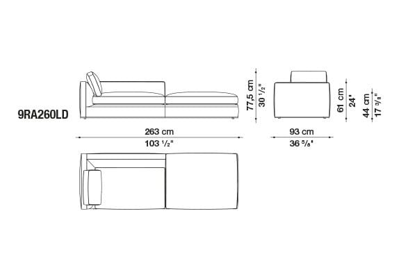 Угловой диван из ткани B&B Italia Ричард ARCH-00040927 - Вид №36