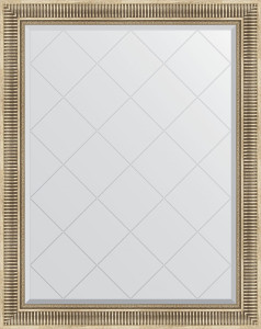 BY 4368 Зеркало с гравировкой в багетной раме - серебряный акведук 93 mm EVOFORM Exclusive-G