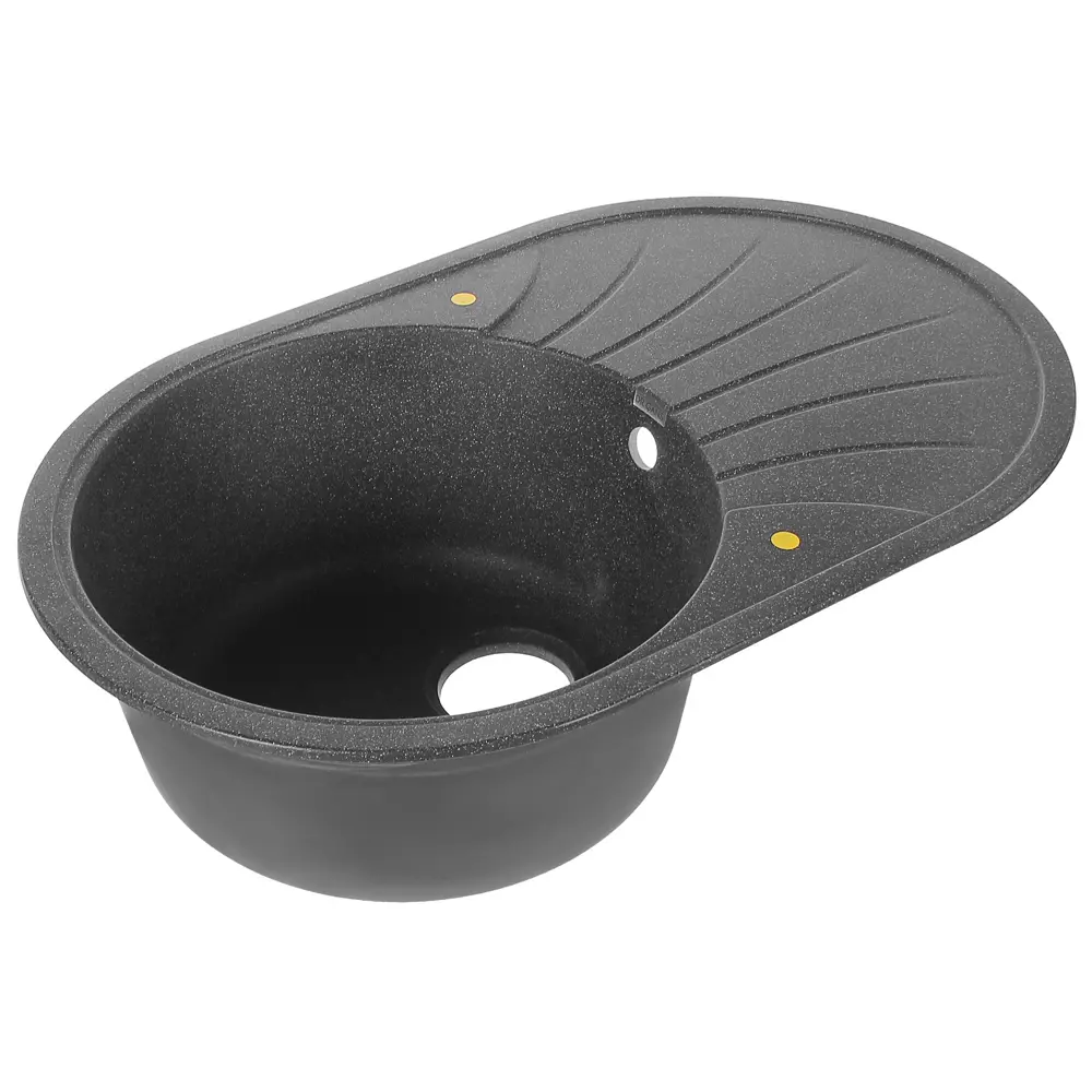 Мойка Dr.GANS «Арена» мраморная врезная для кухни 76×48 см черный матовый 81971036 STLM-1565811 - Вид №3