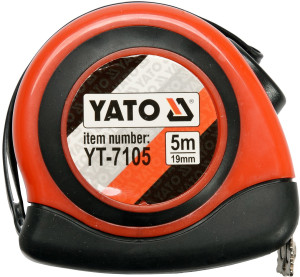 93800480 Рулетка YT-7105 5 м x 19 мм, магнитный наконечник STLM-0571512 YATO