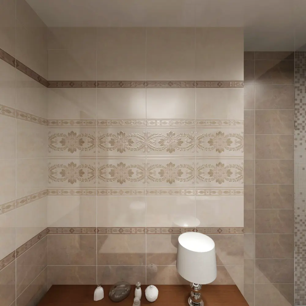 Плитка настенная Kerama Marazzi Мармион 25x40 см 1.1 м² цвет бежевый STLM-2060157 - Вид №3