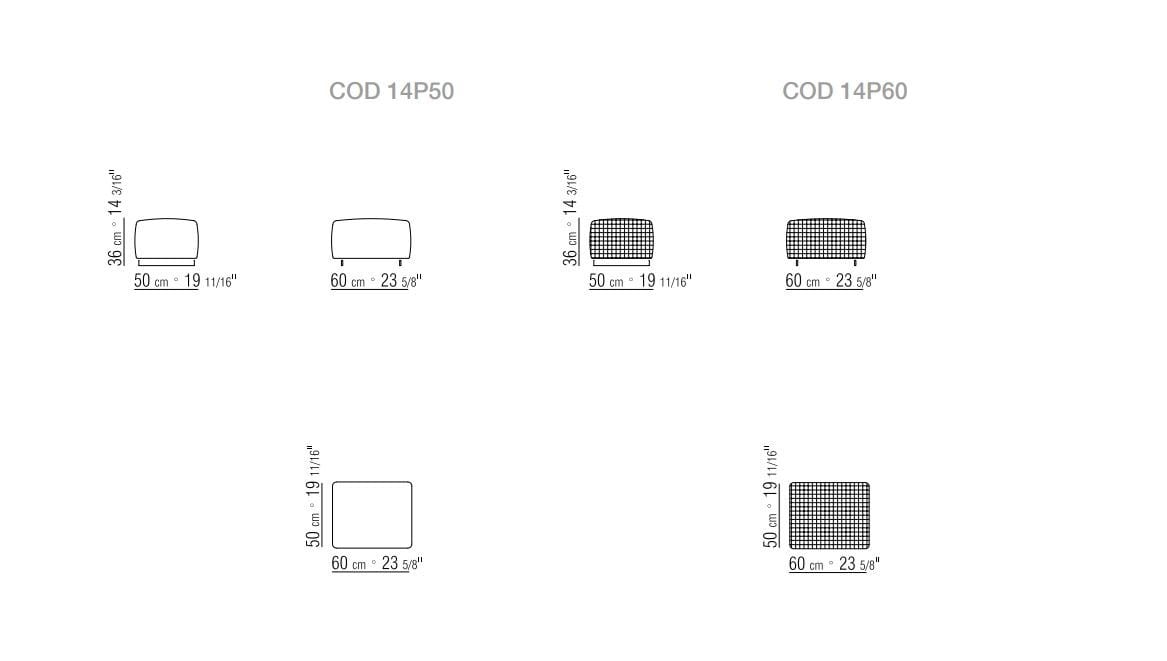 Кожаный пуф Flexform Бангкок ARCH-00027791 - Вид №4