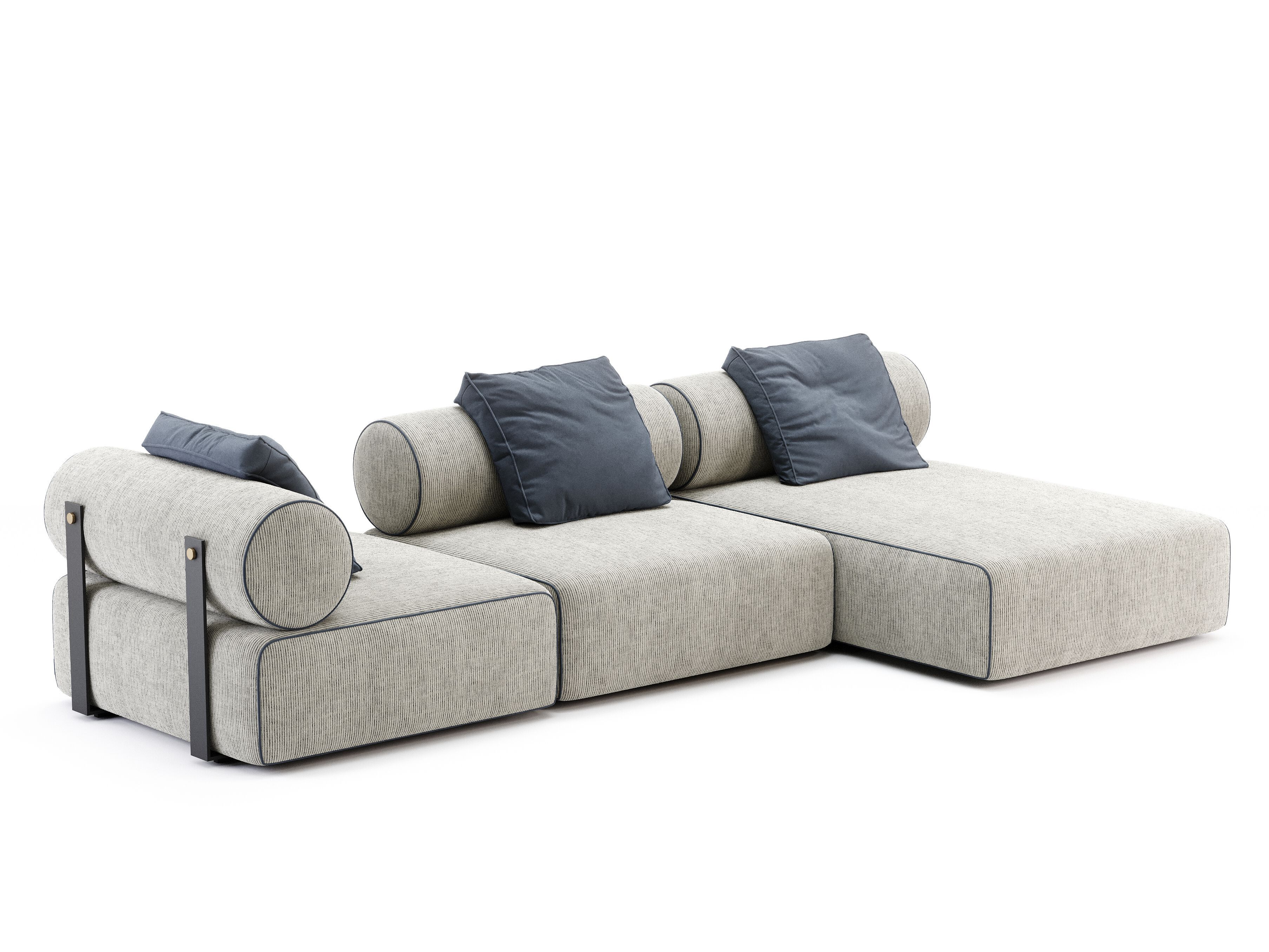 Модульный тканевый диван с полуостровом Domkapa SHINTO ARCH-00116255 - Вид №1