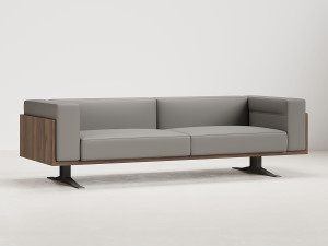 3-местный кожаный линейный диван