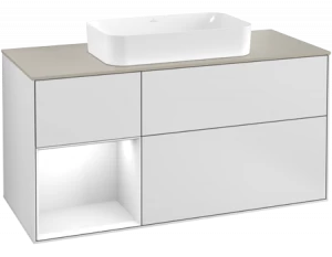 Villeroy&Boch Тумба под раковину Прямоугольная версия F293GFMT Finion White Matt Lacquer