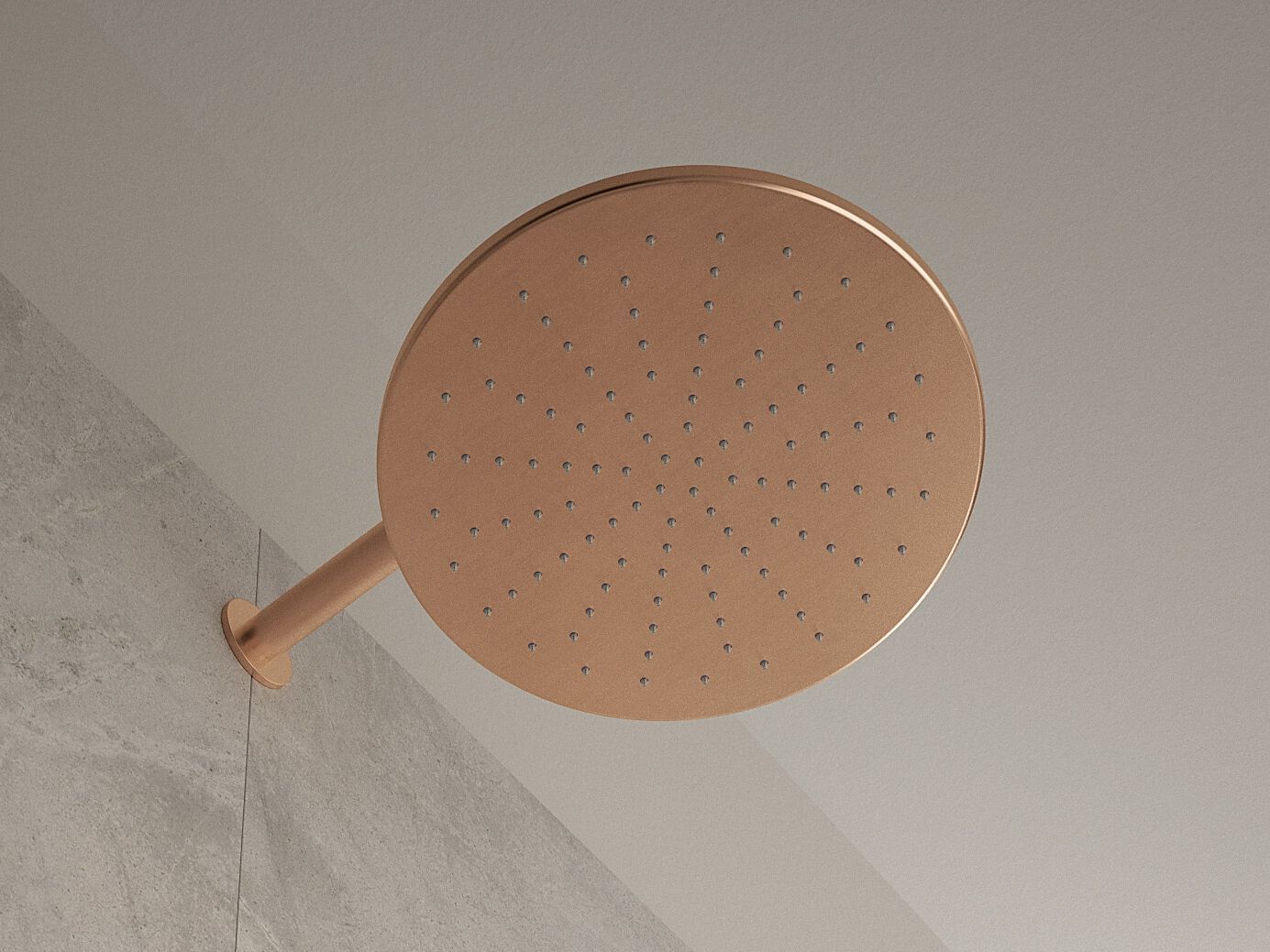 Латунная настенная круглая душевая головка с системой защиты от накипи Rubinetterie Treemme Albatros ARCH-00033688