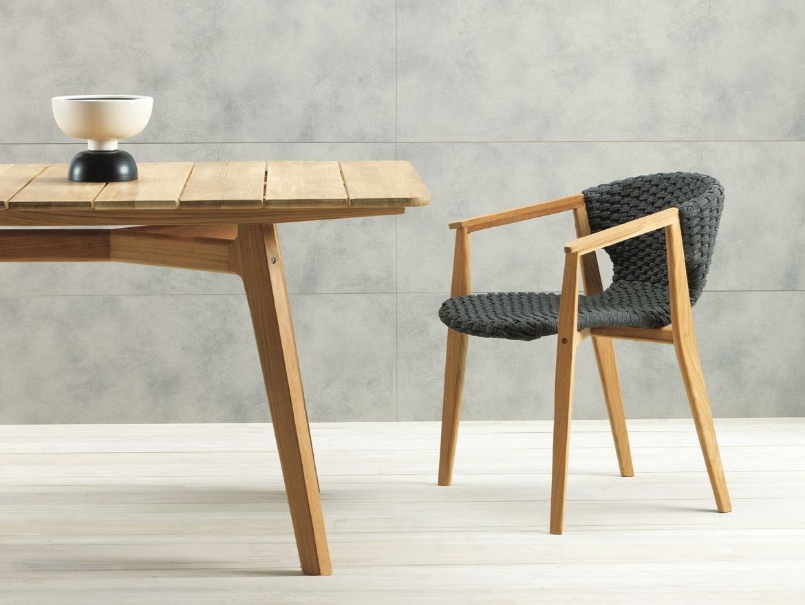 Деревянный прямоугольный садовый стол Ethimo вязать ARCH-00117125 - Вид №1