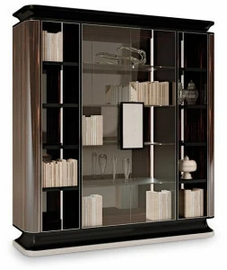 Bellotti Ezio Настенный книжный шкаф из черного дерева и стекла The majestic 2016-50