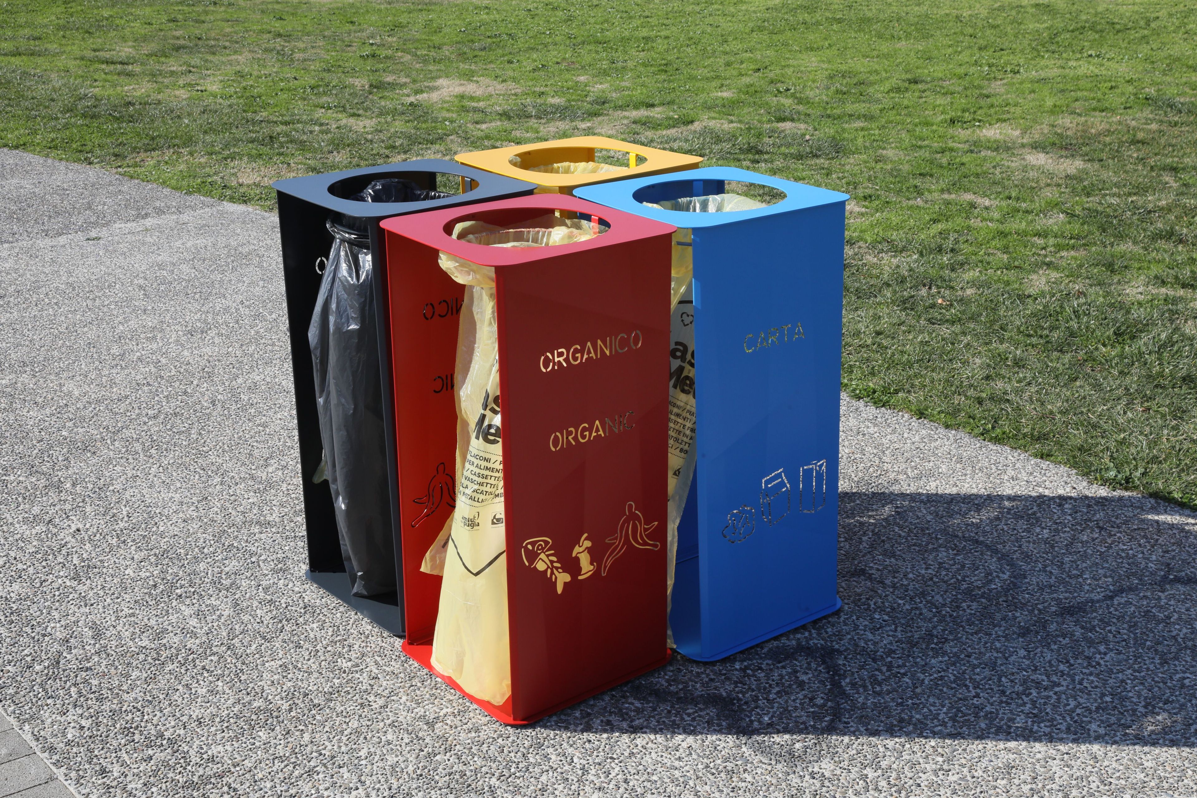 Наружная стальная стойка для мусора для утилизации отходов CITYSì PICASSO ARCH-00100130 - Вид №8