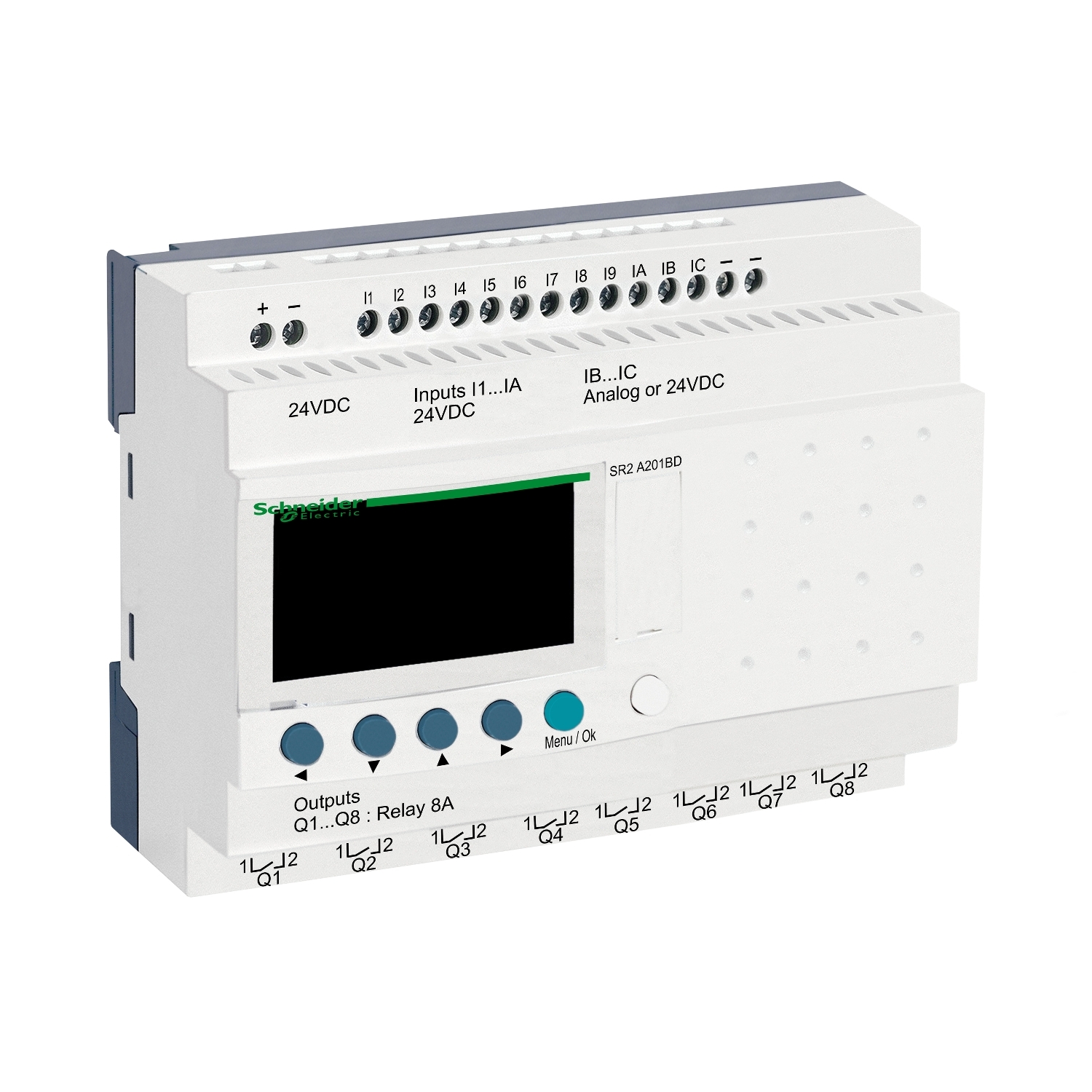 SR2A201BD ZELIO LOGIC РЕЛЕ КОМПАКТ 20ВХ/ВЫХ =24В Schneider Electric Интеллектуальные реле ZELIO LOGIC 