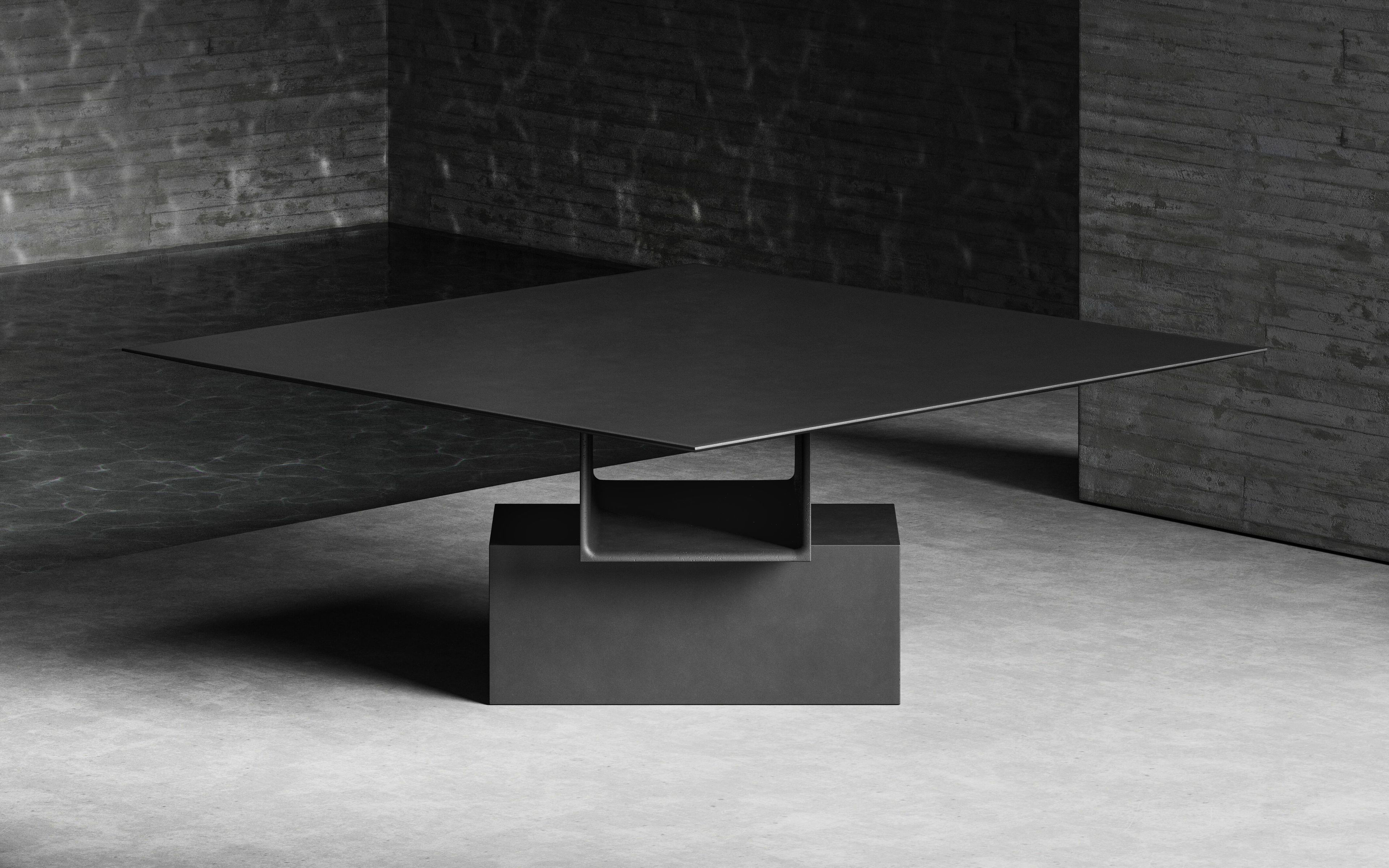 Бетонный квадратный стол PULKRA плакат ARCH-00062328 - Вид №7