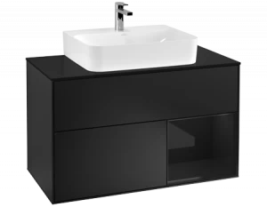 Villeroy&Boch Тумба под раковину Прямоугольная версия F122PHPD Finion Black Matt Lacquer