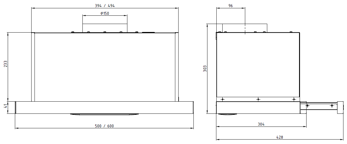9276009 Вытяжка телескопическая Cata TFG - 8860 GWH /L белый/белый STDN-0003886 - Вид №9