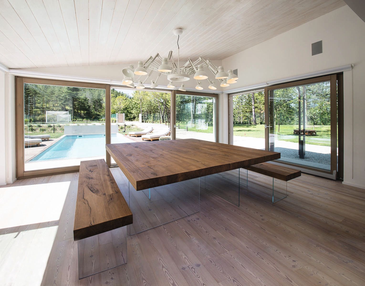 Прямоугольный стол из дерева и стекла Lago Air ARCH-00100183 - Вид №3