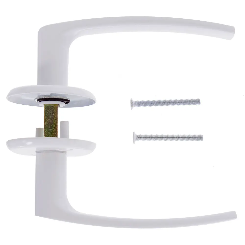 Ручки дверные на розетке Palladium 016 (5/60), алюминий, цвет белый STLM-2068240 - Вид №2