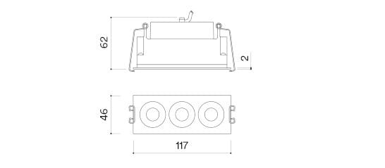 Несколько металлических светодиодных утопленных прожекторов HER TOD 3 ARCH-00141614 - Вид №2