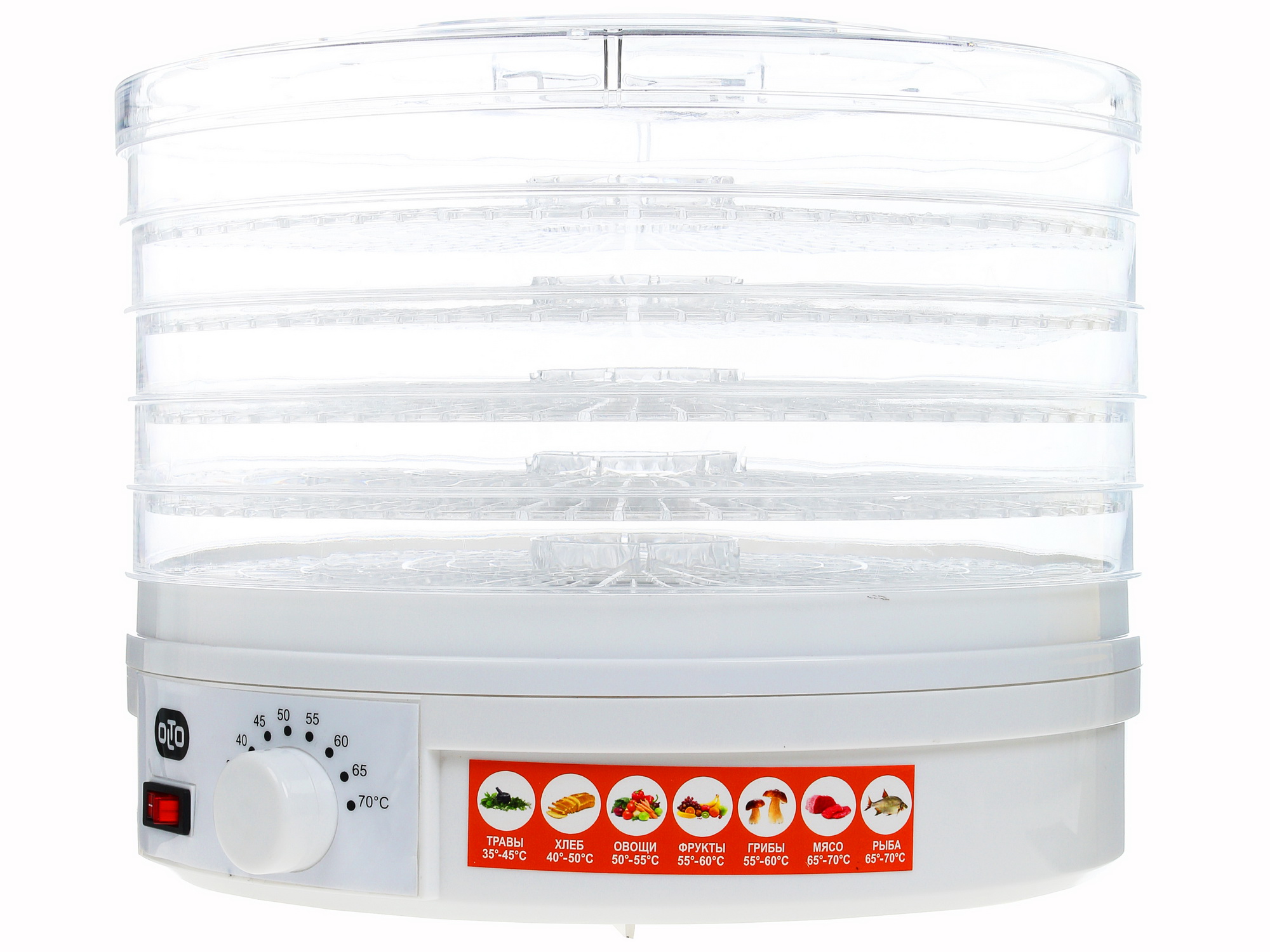 1136482 Сушилка для овощей и фруктов OLTO HD-30 белый STDN-0025642 - Вид №2
