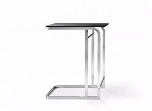 Flexform Сервисный столик из металла со столешницей из лакированного дерева Carlotta 13u74