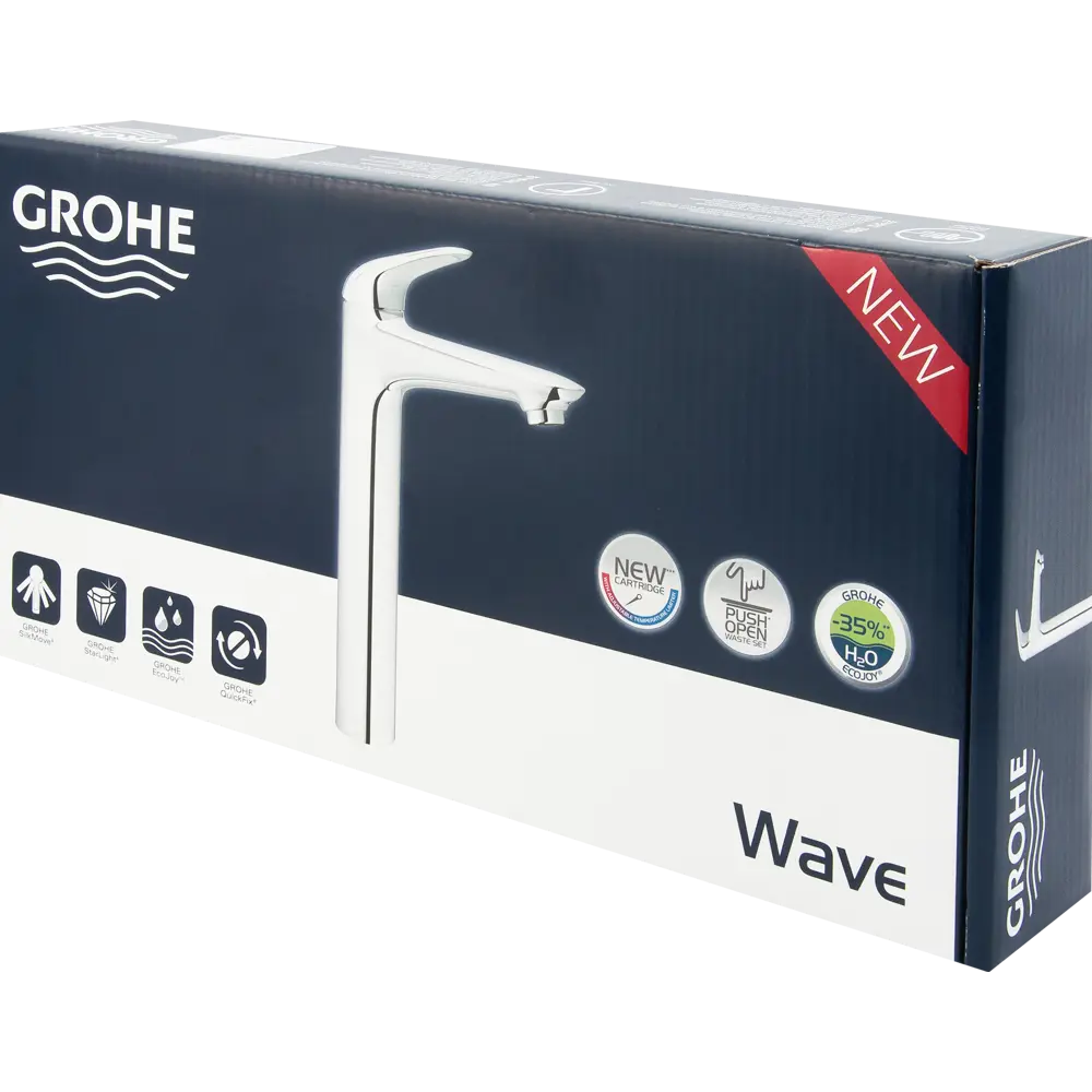 Смеситель для раковины Grohe Wave высокий однорычажный цвет хром STLM-2113283 - Вид №3