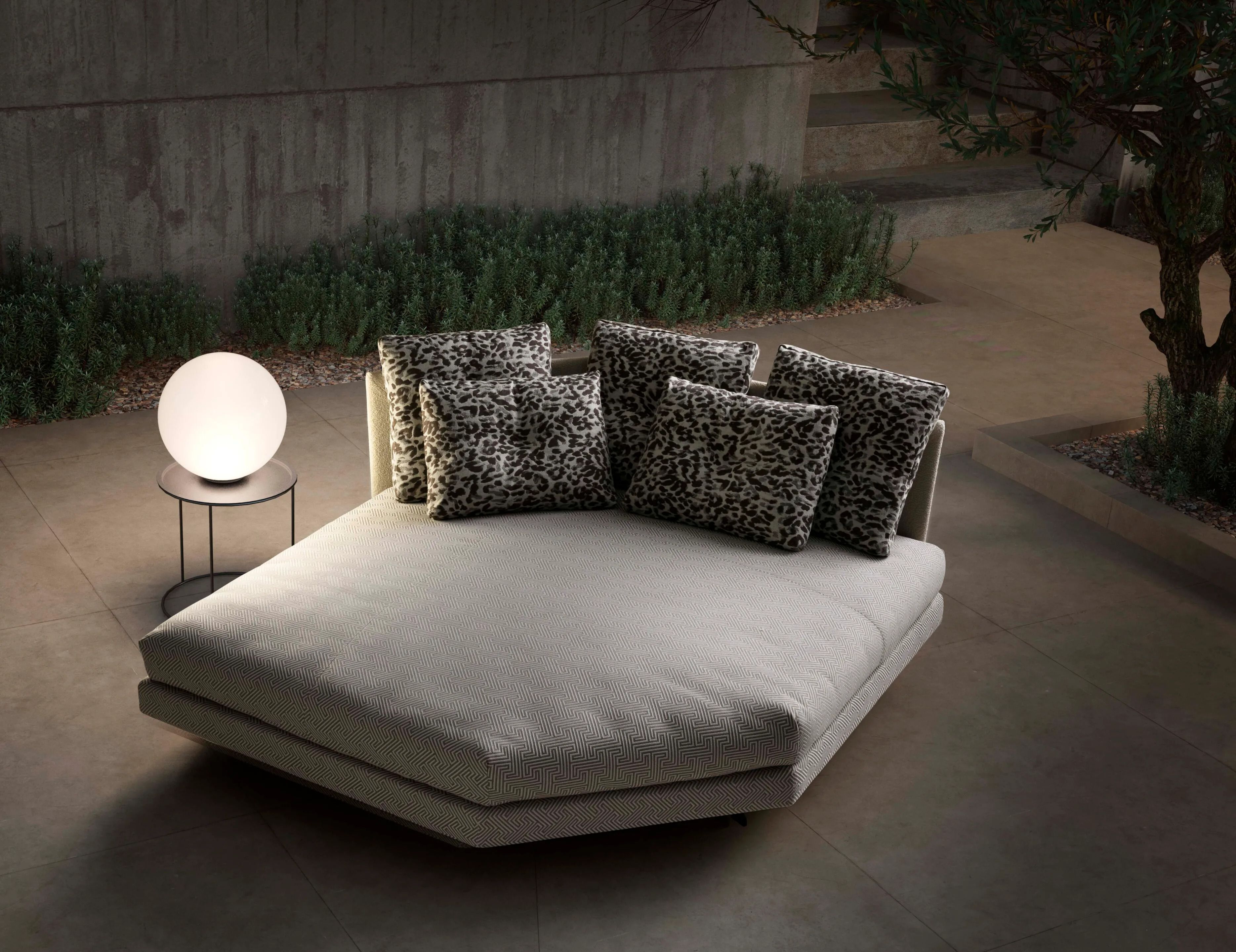 Угловой садовый диван из ткани VALENTINI камень ARCH-00127840 - Вид №13