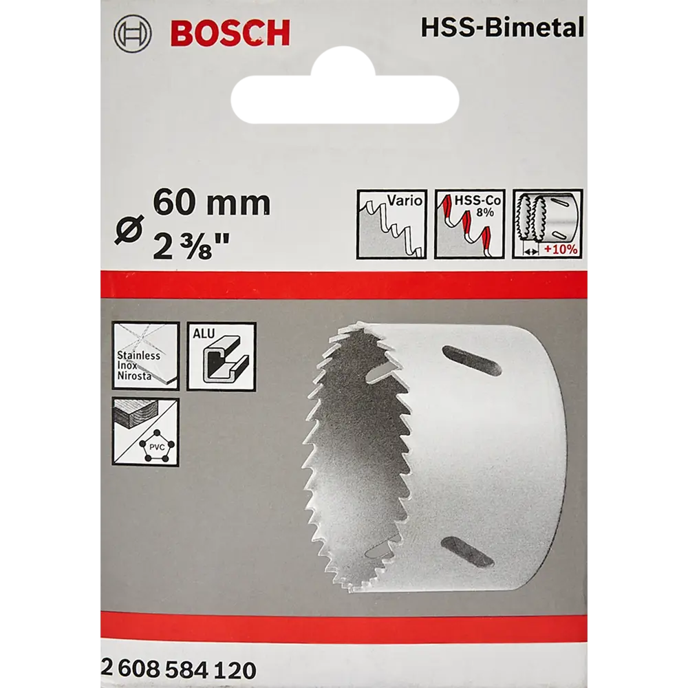 Коронка по стали биметаллическая Bosch 2608584120 60 мм BOSCH PROFESSIONAL STLM-2019767 - Вид №2