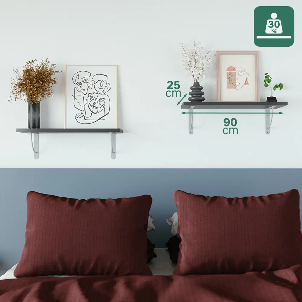 Утилитарный кронштейн Bi Bop 18x18 см нагрузка до 30 кг цвет серый Santreyd Bibop STLM-2187079 - Вид №5