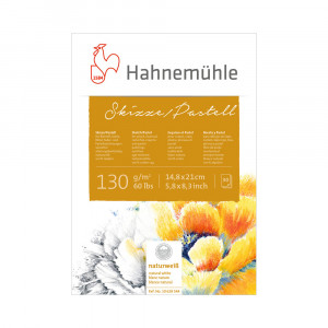 10628544 Альбом-склейка для пастели «Skizze/Pastell» белый цвет 130 г/м2 15 х 21 см склейка 30 л. Hahnemuhle