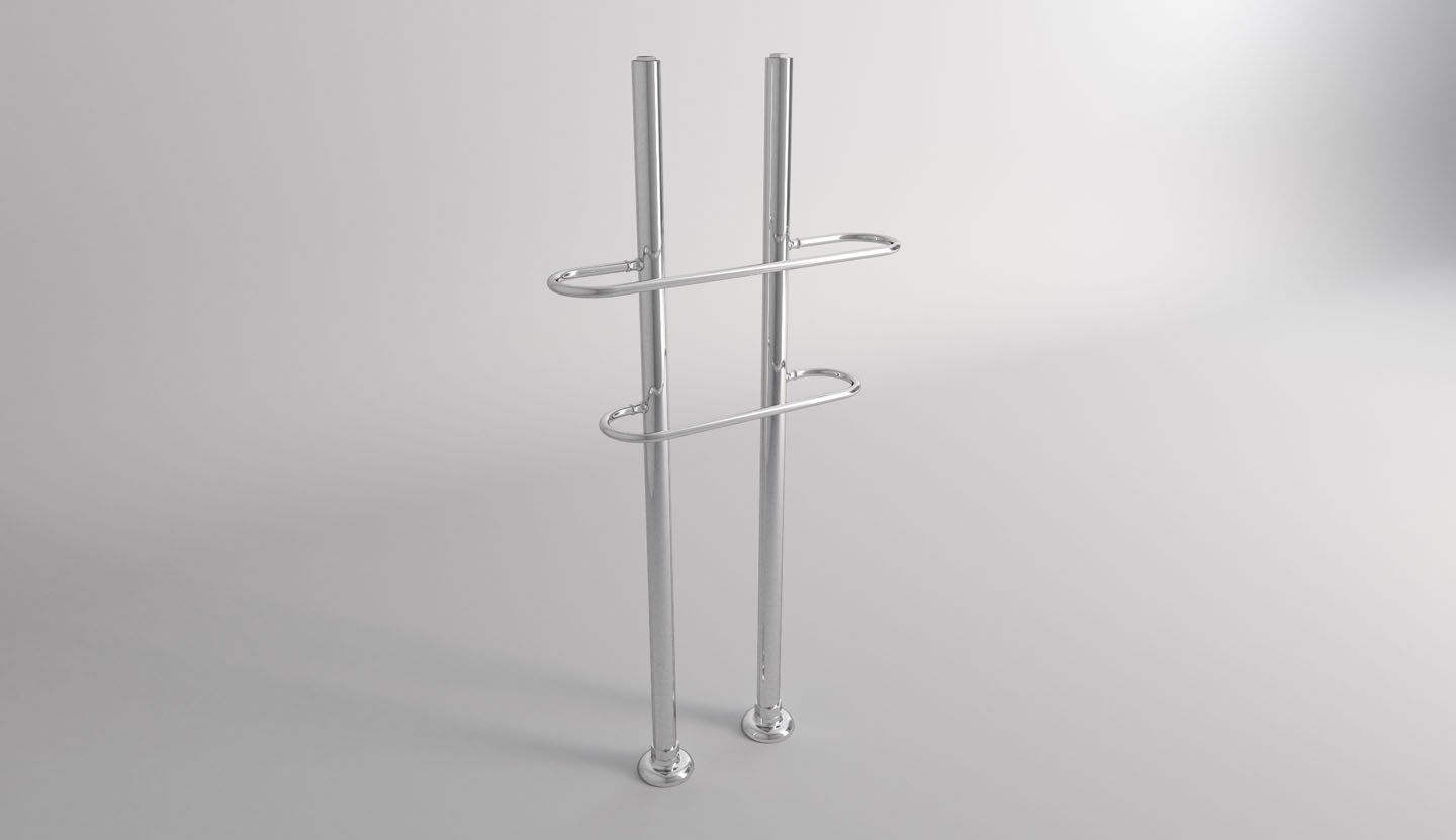 Смеситель для ванны с 2 отверстиями от пола с отдельными розетками Park Avenue Astaire ARCH-00136964 - Вид №6