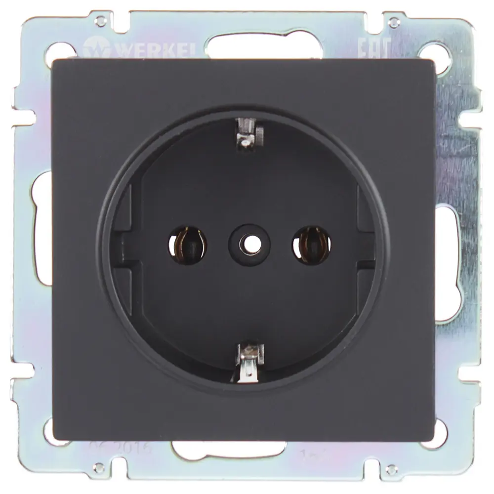 Розетка встраиваемая WERKEL с заземлением для скрытого монтажа 17784008 Встраиваемые механизмы STLM-0008631